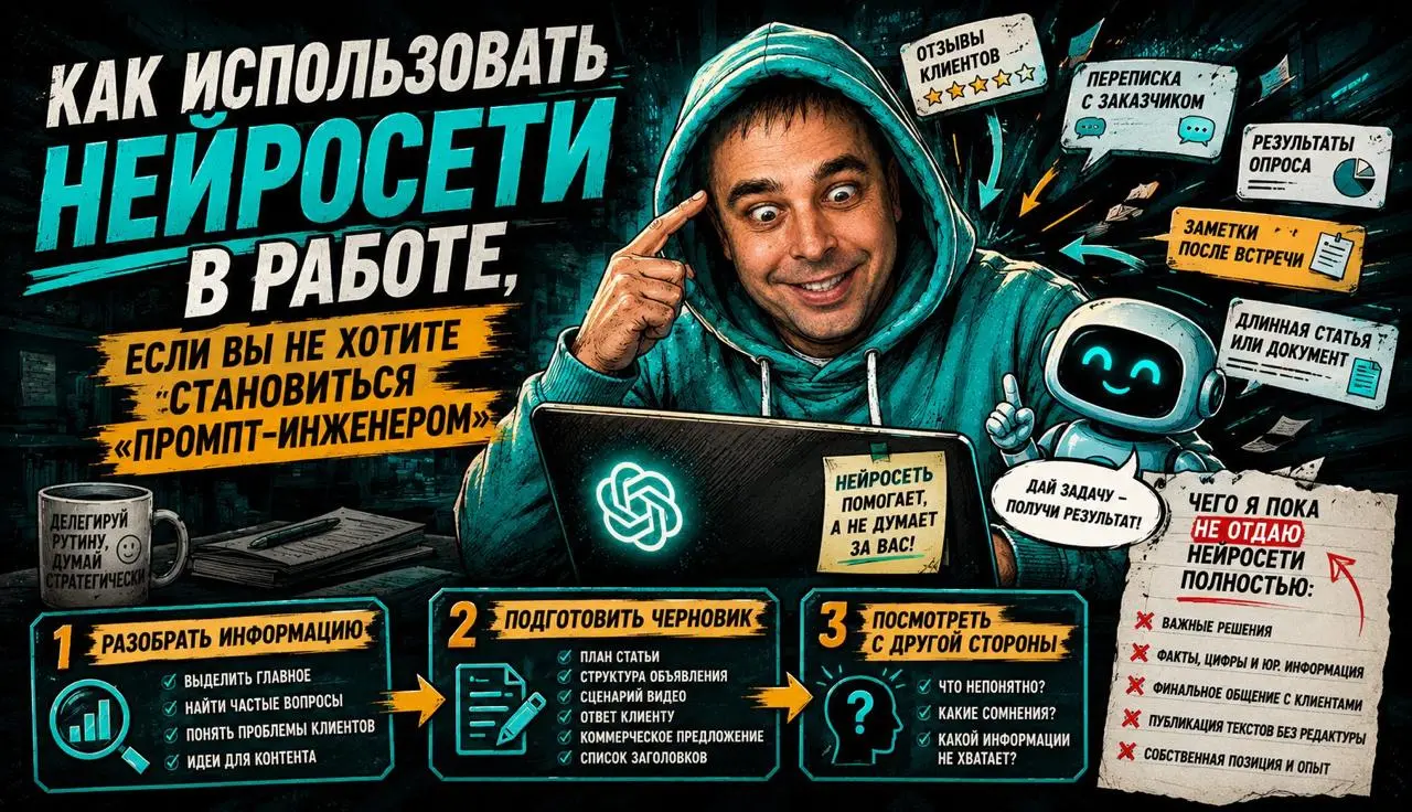 Как использовать нейросети в работе, если вы не хотите становиться «промпт-инженером»
Сейчас нейросети пытаются добавить практически в каждый сервис | Сетка — социальная сеть от hh.ru