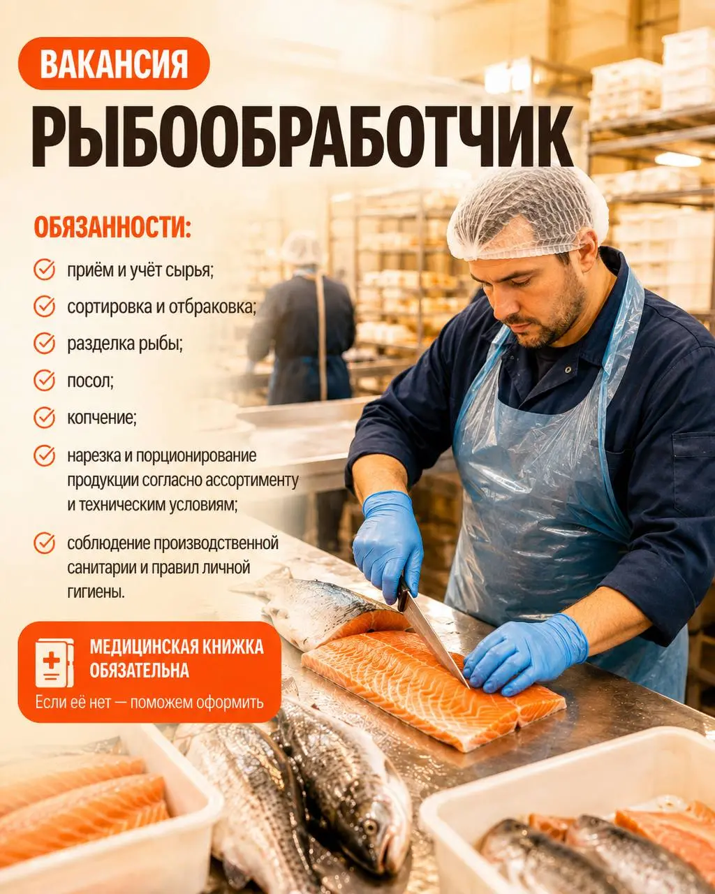 РЫБООБРАБОТЧИК
От 5 500₽/смена
Деликатесы Севера
• Москва, м. Семёновская, ул. Мироновская, 33, стр | Сетка — социальная сеть от hh.ru