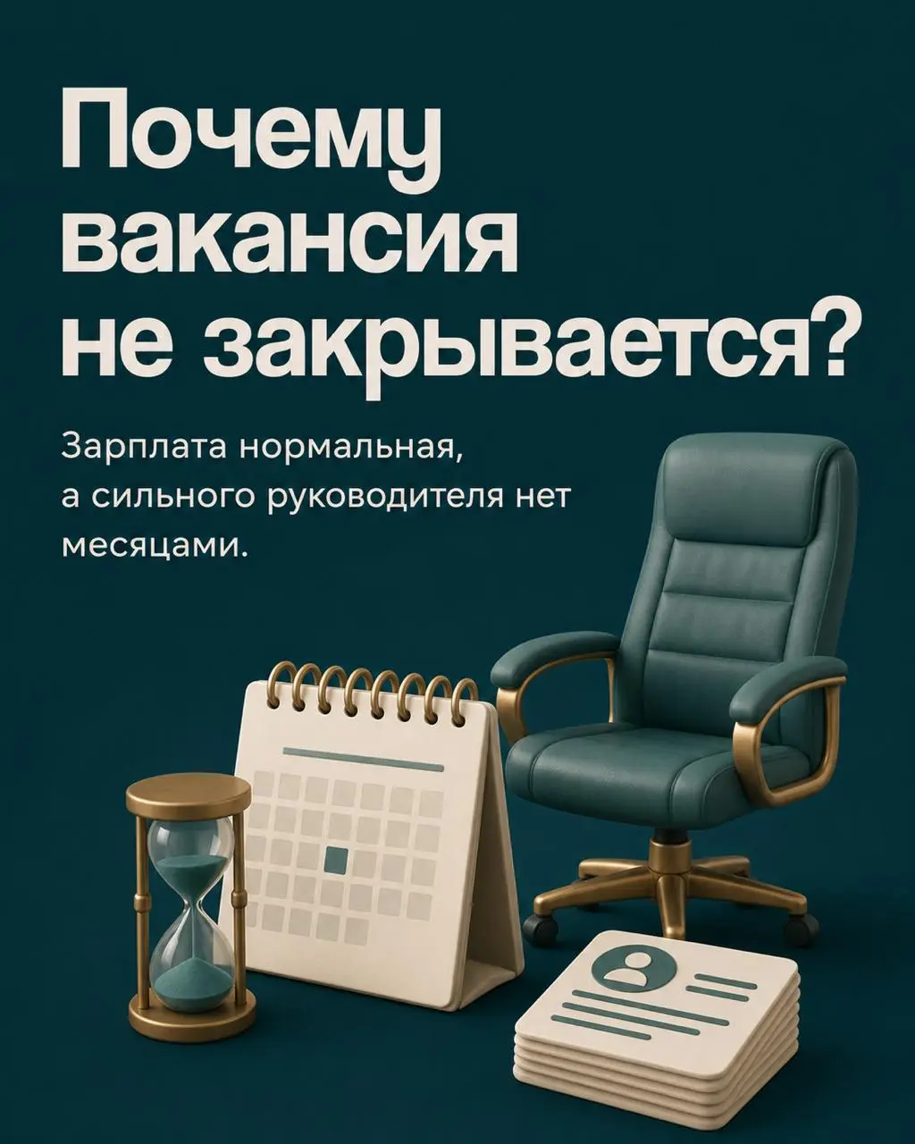 ✅Вакансия руководителя открыта уже третий месяц. Зарплата в рынке, отклики есть, собеседования проходят — а подходящего человека всё равно нет | Сетка — социальная сеть от hh.ru