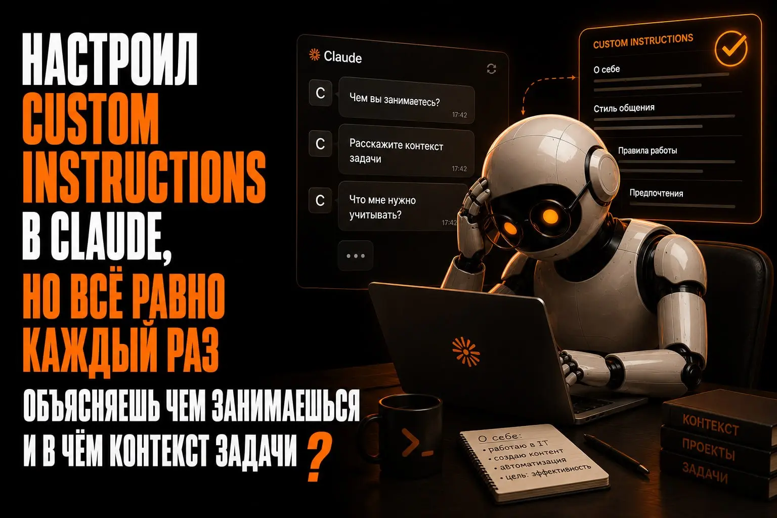 Настроил Custom Instructions в Claude, но всё равно каждый раз объясняешь чем занимаешься и в чём контекст задачи❓
Custom Instructions помогают один раз описать себя и Claude больше не задаёт лишних в... | Сетка — социальная сеть от hh.ru