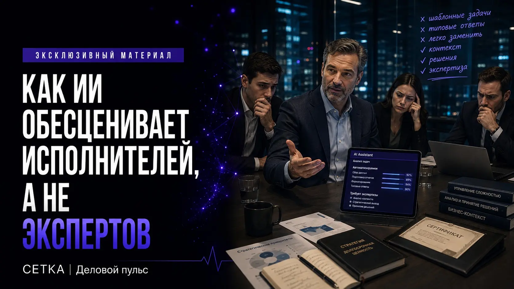 ИИ дешевит выполнение. Экспертизу — наоборот | Сетка — социальная сеть от hh.ru