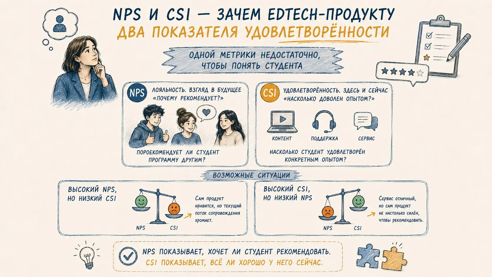 NPS и CSI: зачем EdT-продукту 2 показателя удовлетворённости | Сетка — социальная сеть от hh.ru