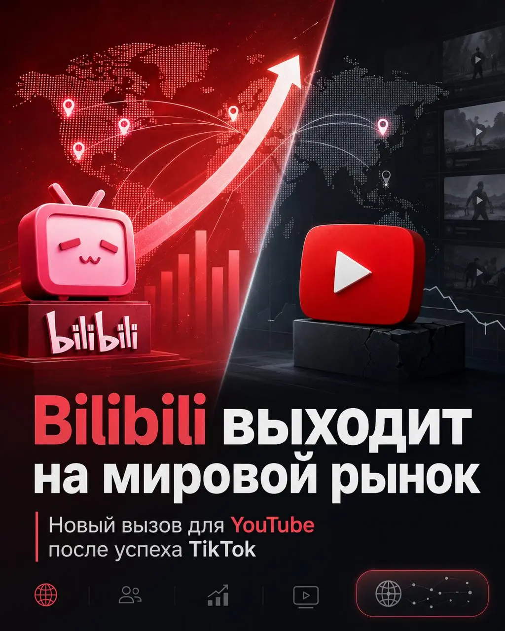 Китайский «YouTube» выходит на мировой рынок?!
Bilibili, одна из крупнейших видеоплатформ Китая, начала полноценную международную экспансию | Сетка — социальная сеть от hh.ru