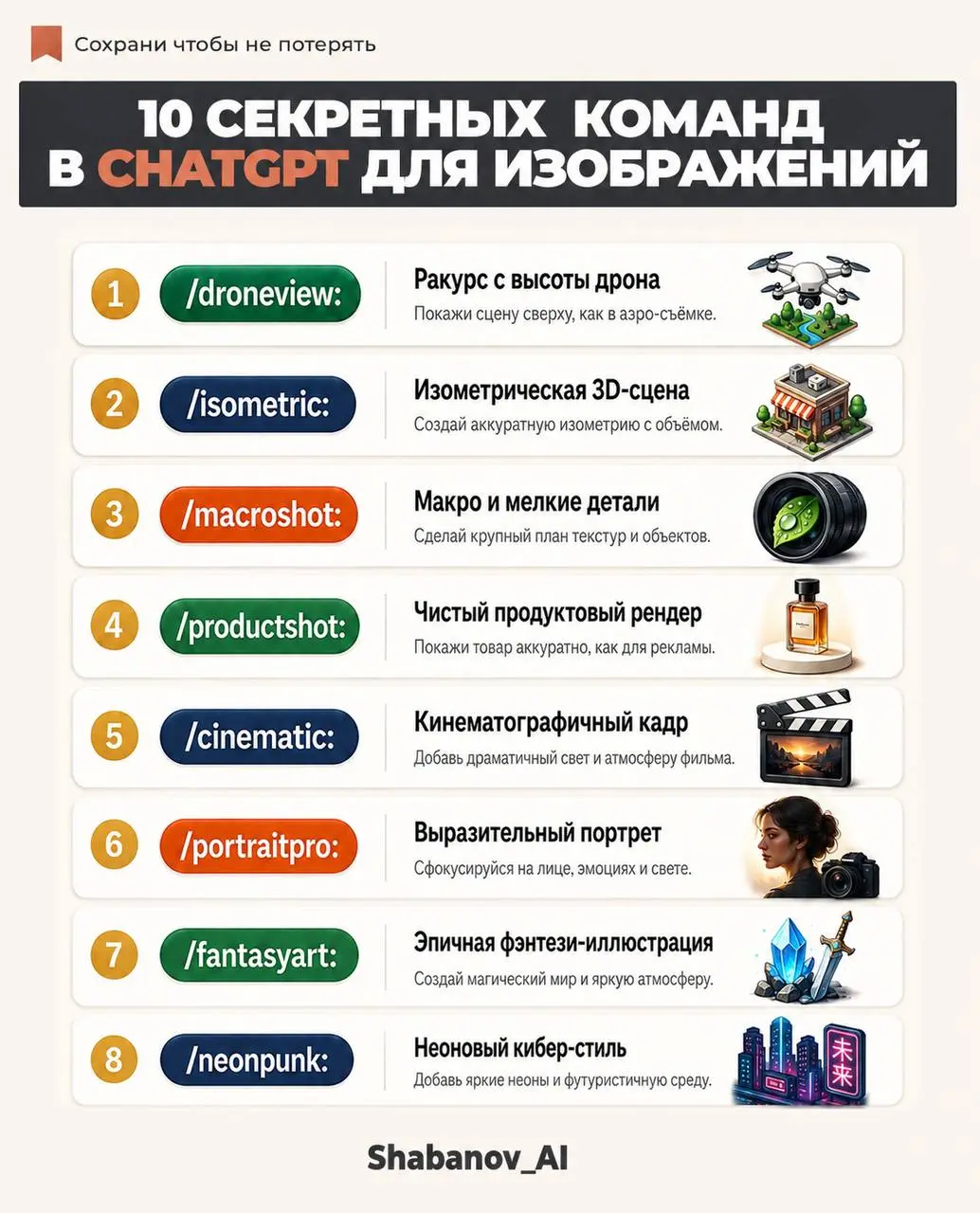 Топовые команды для языковых моделей, в том числе и ChatGPT 👑
#Shabanov #Новости | Сетка — социальная сеть от hh.ru