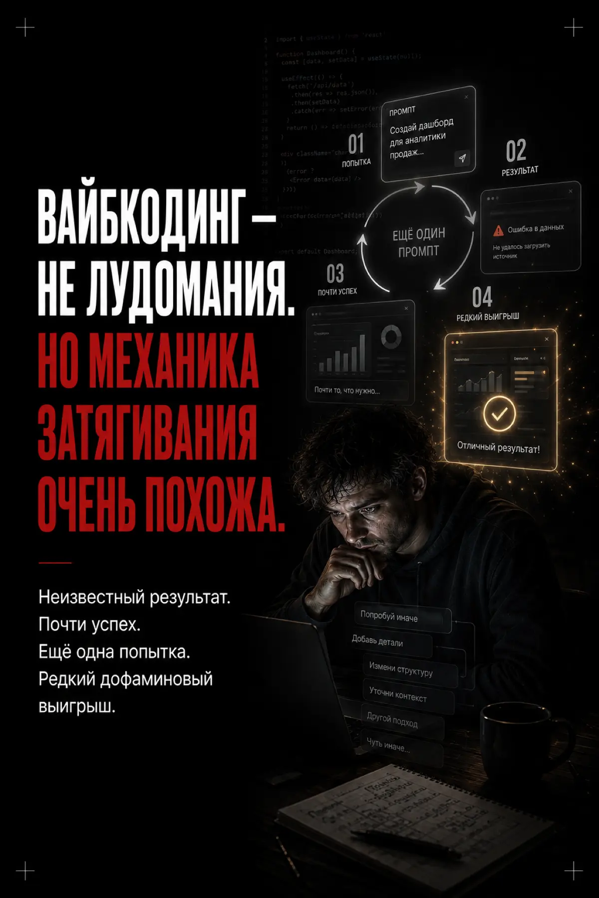 Вайбкодинг - это новый формат лудомании? | Сетка — социальная сеть от hh.ru