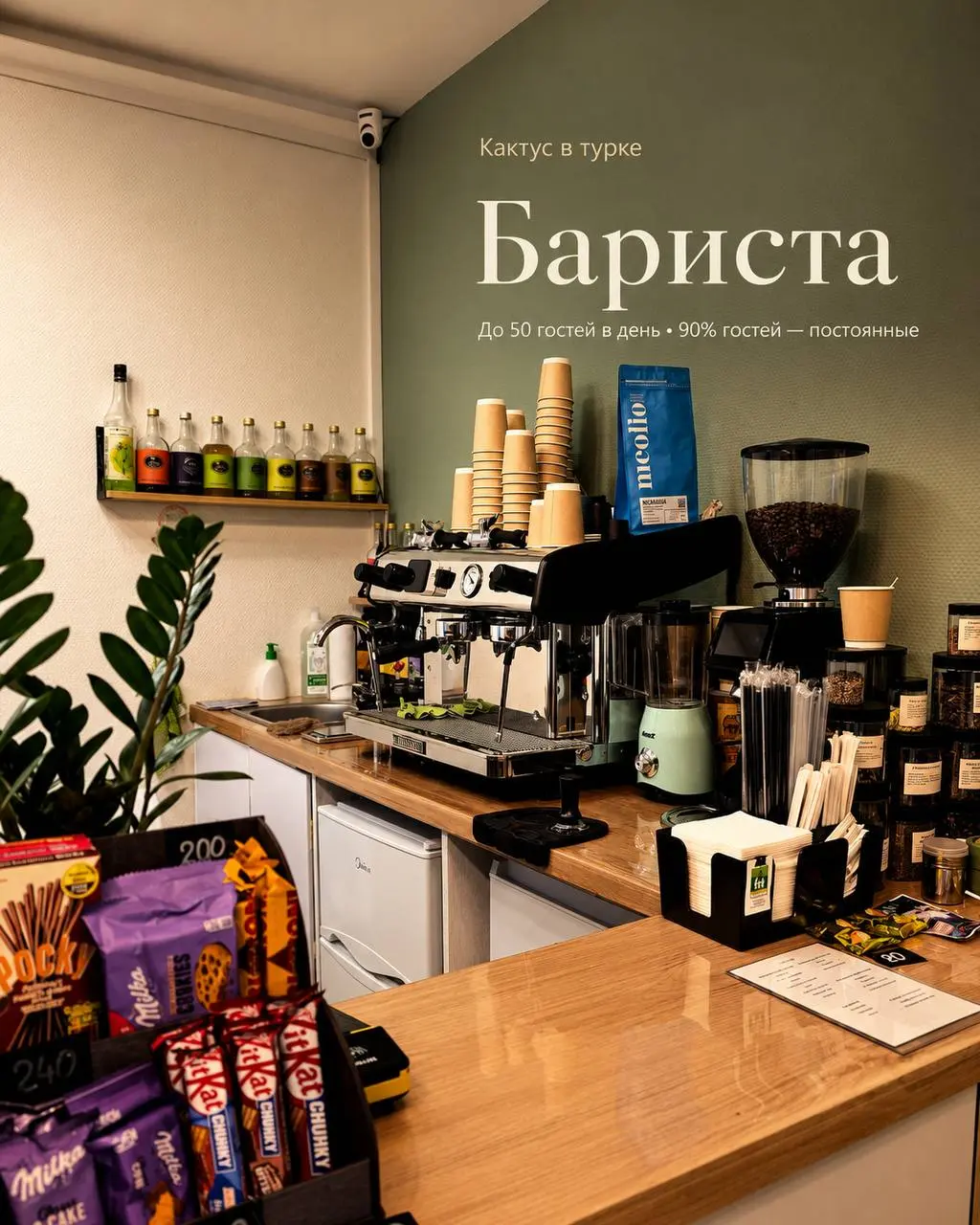 БАРИСТА
От 290₽/ч
Кактус в турке
• Москва, м | Сетка — социальная сеть от hh.ru