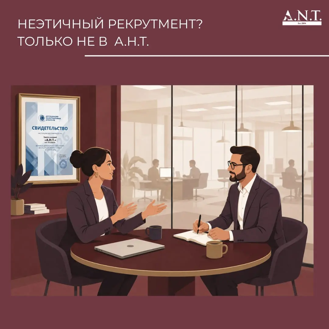 Неэтичный рекртумент? Только не в А.Н.Т.
В рекрутинге важен не только результат, но и то, как к нему приходят | Сетка — социальная сеть от hh.ru