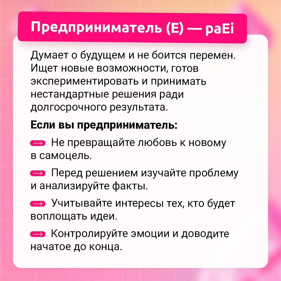 Очередной тест на тип лидерства? Нет, удобная модель для оценки сотрудников компании 📋
При этом нужно помнить, что идеальный лидер не обязан одинаково хорошо владеть всеми ролями | Сетка — социальная сеть от hh.ru