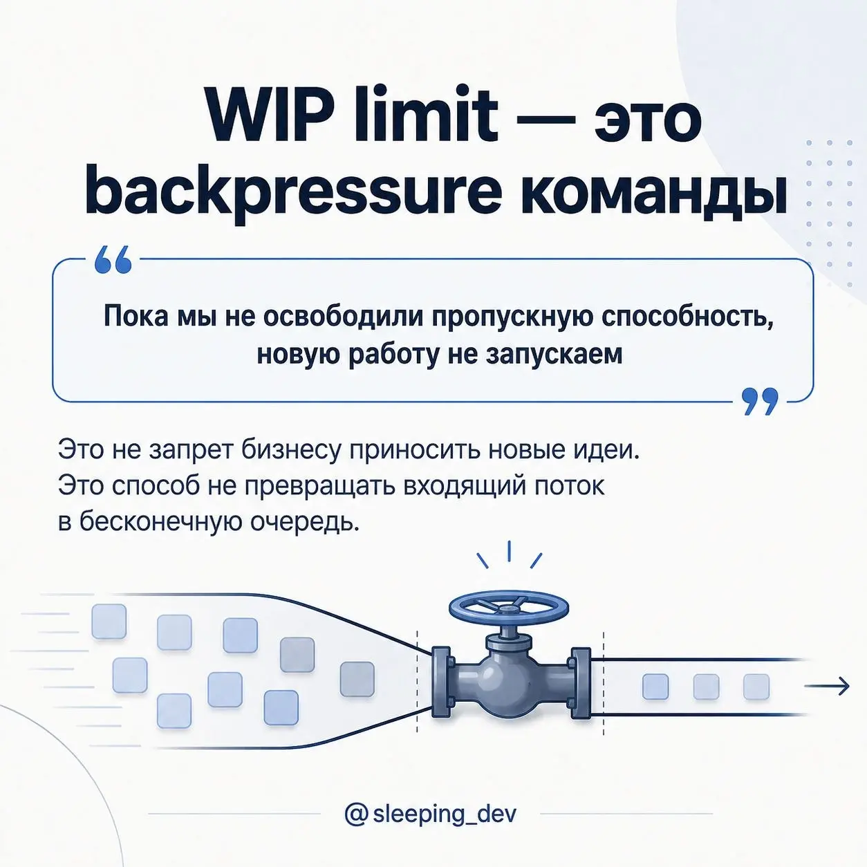 Backpressure для команды: почему больше работы не означает больше результата
В распределённых системах есть простая проблема: producer может создавать работу быстрее, чем consumer успевает её обрабаты... | Сетка — социальная сеть от hh.ru