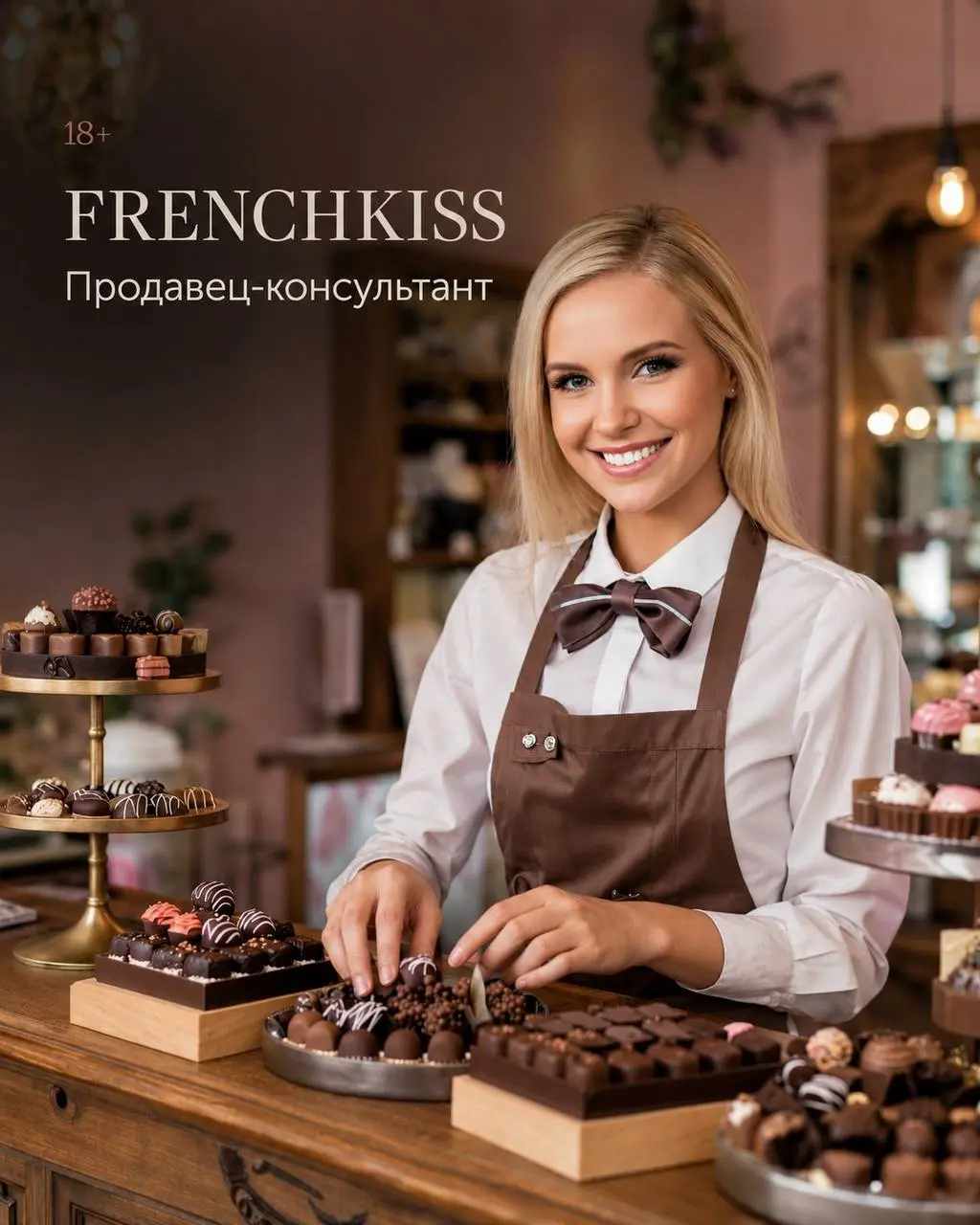 ПРОДАВЕЦ-КОНСУЛЬТАНТ
От 400₽/ч + % от продаж
FRENCHKISS
• Москва, м. Кунцево / Войковская
• Розничная торговля
• +79609199090
Полное описание вакансии размещено в Телеграм и Макс | Сетка — социальная сеть от hh.ru