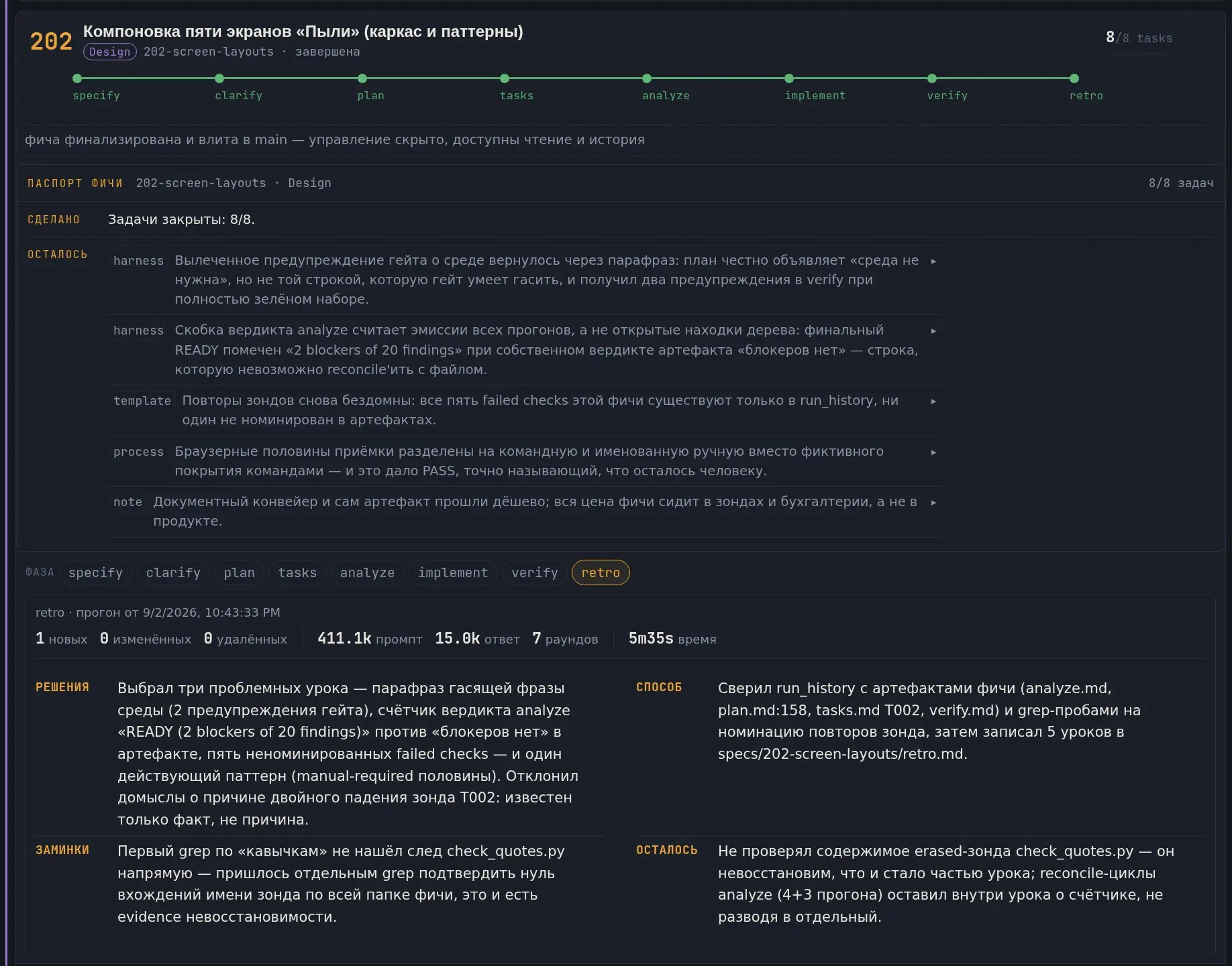 Паспорт - как гарантия предсказуемости разработки | Сетка — социальная сеть от hh.ru