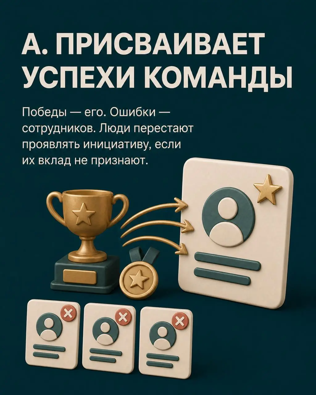 ✅У каждого из этих сигналов разная форма, но один общий результат: команда перестаёт говорить правду, брать ответственность и предлагать решения | Сетка — социальная сеть от hh.ru