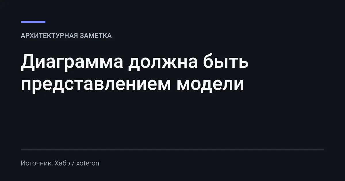 Диаграмма должна быть представлением модели | Сетка — социальная сеть от hh.ru