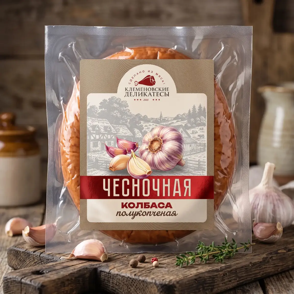 Кейс. Серия этикеток для мясной продукции «Клеменовские деликатесы»
Задача: У бренда была только техническая этикетка — она выполняла учётную функцию, но визуально никак не работала с потребителем | Сетка — социальная сеть от hh.ru