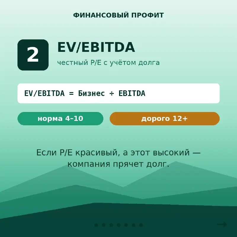 Вот так за пару минут можно понять о компании больше, чем большинство частных инвесторов.
Но P/E — только первый из семи показателей | Сетка — социальная сеть от hh.ru