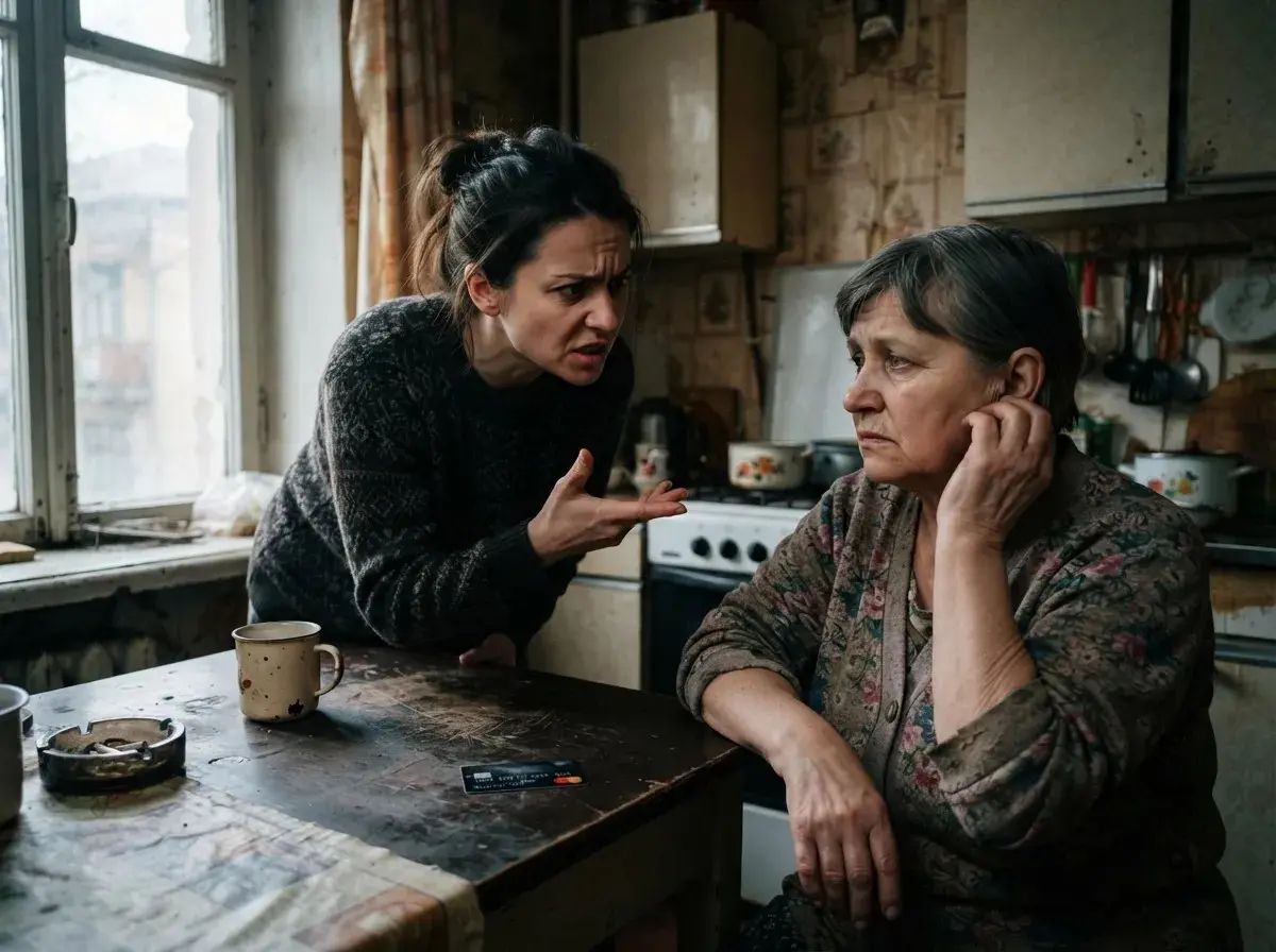 — Я нашла ее на улице, — соврала мать. В тот же час я собрала свои вещи и уехала
— Это чья карточка? — я держала двумя пальцами кусок тяжелого черного металла. Мать резко обернулась от плиты | Сетка — социальная сеть от hh.ru