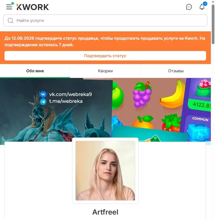 Ухожу с Kwork | Сетка — социальная сеть от hh.ru