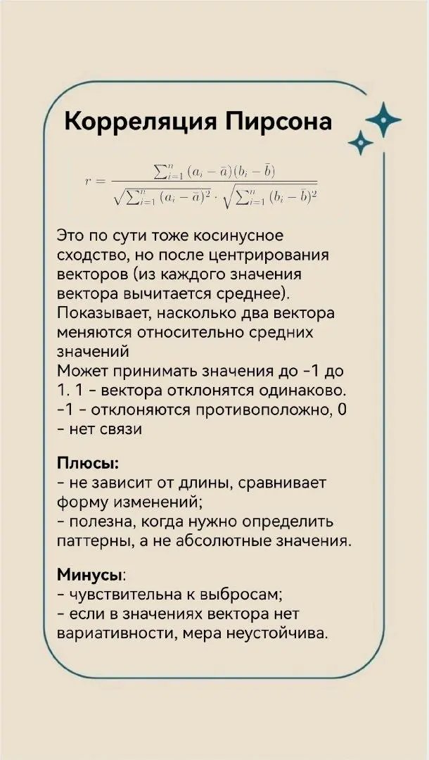 Методы определения  схожести двух векторов. Часть 1. | Сетка — социальная сеть от hh.ru