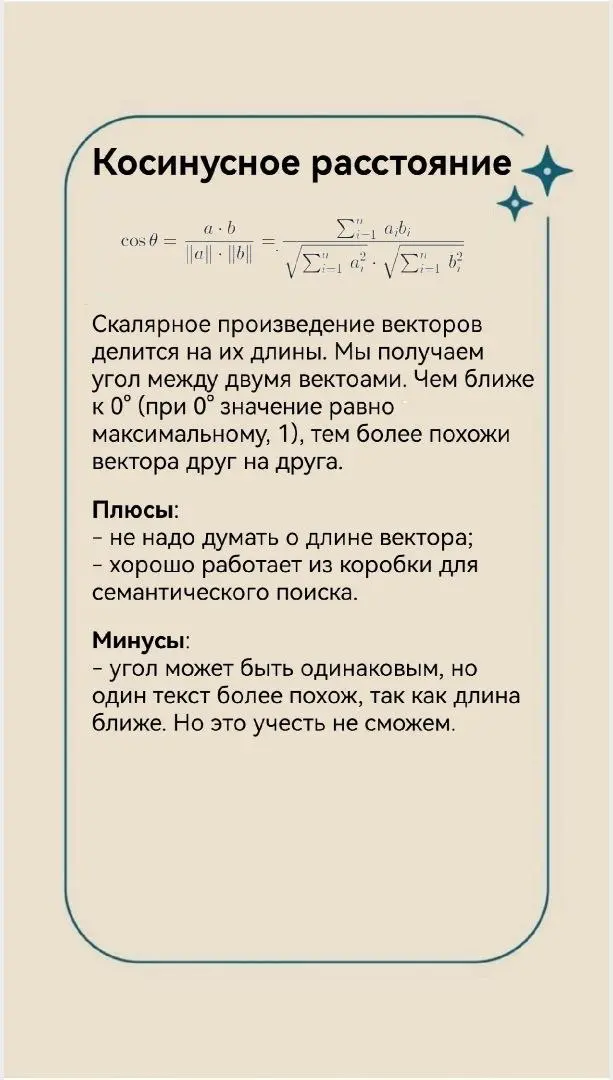 Методы определения  схожести двух векторов. Часть 1. | Сетка — социальная сеть от hh.ru