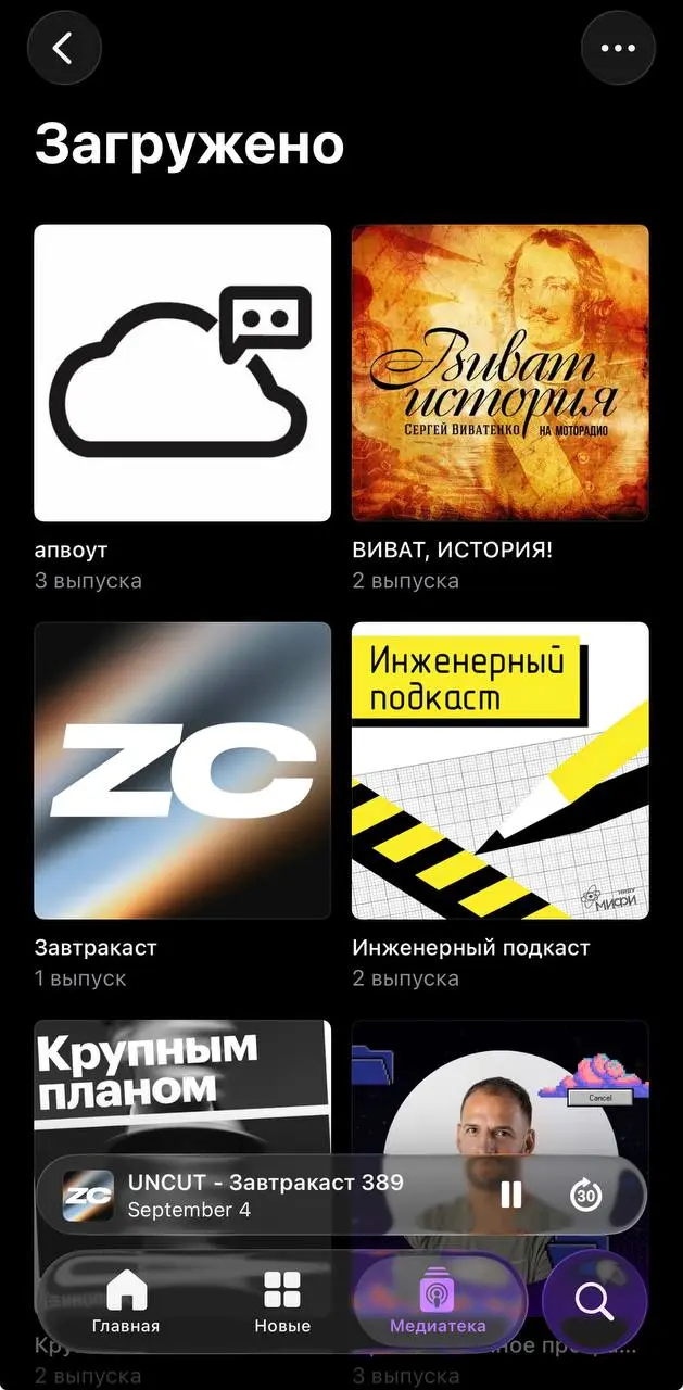 Так эксперимент месячной жизни на «родном» клиенте подкастов от Apple считаю успешным. Багов, не получения подкастов или проблем с синхронизации между устройств не заметил. | Сетка — социальная сеть от hh.ru