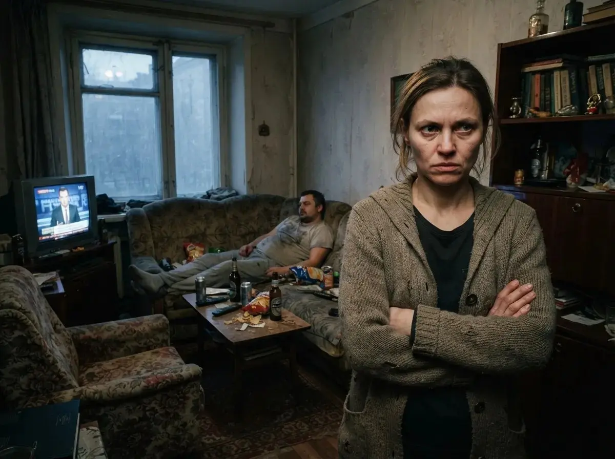 — Суставы ноют, отдыхаю, — заявил муж. В тот же вечер я выставила его вещи за дверь
— Ты опять залил диван пивом? — Рита швырнула сумку на пуф в прихожей | Сетка — социальная сеть от hh.ru