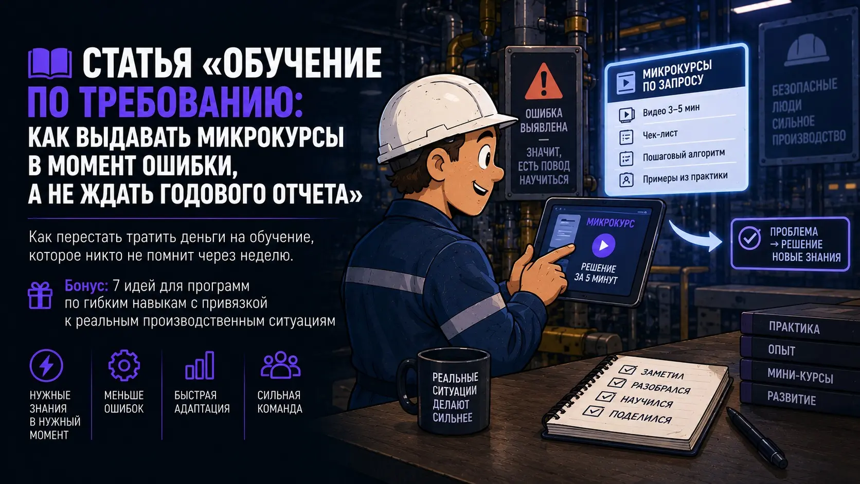 📖 Обучение по требованию: микрокурсы в момент ошибки | Сетка — социальная сеть от hh.ru