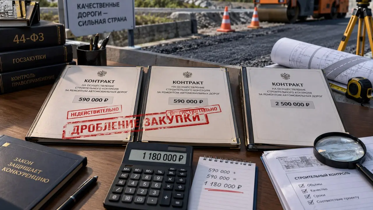 Два договора по 590 тыс.: суд взыскал 1,18 млн с исполнителя за дробление
В Удмуртии администрация Кезского района заказала у ООО «Контур.ПРО» строительный контроль за ремонтом дорог | Сетка — социальная сеть от hh.ru