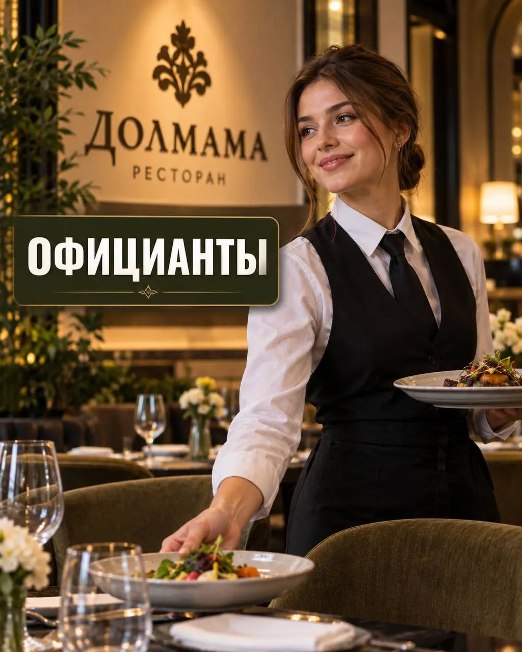 ОФИЦИАНТ
От 2 500₽/смена + чаевые + банкетные мероприятия
Ресторан «Долмама»
• Москва, м. Библиотека им Ленина, Романов пер | Сетка — социальная сеть от hh.ru