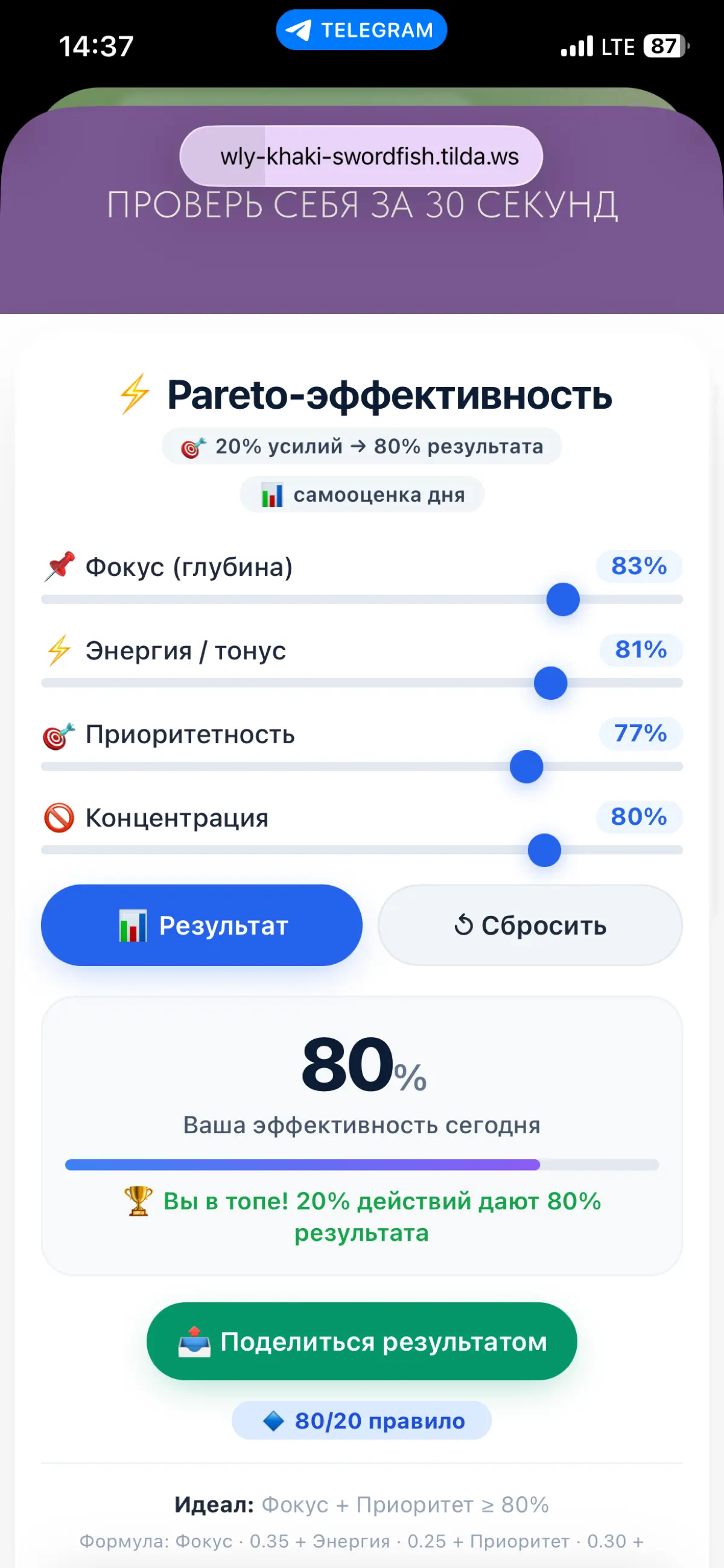 Принцип 80/20 Парето | Сетка — социальная сеть от hh.ru