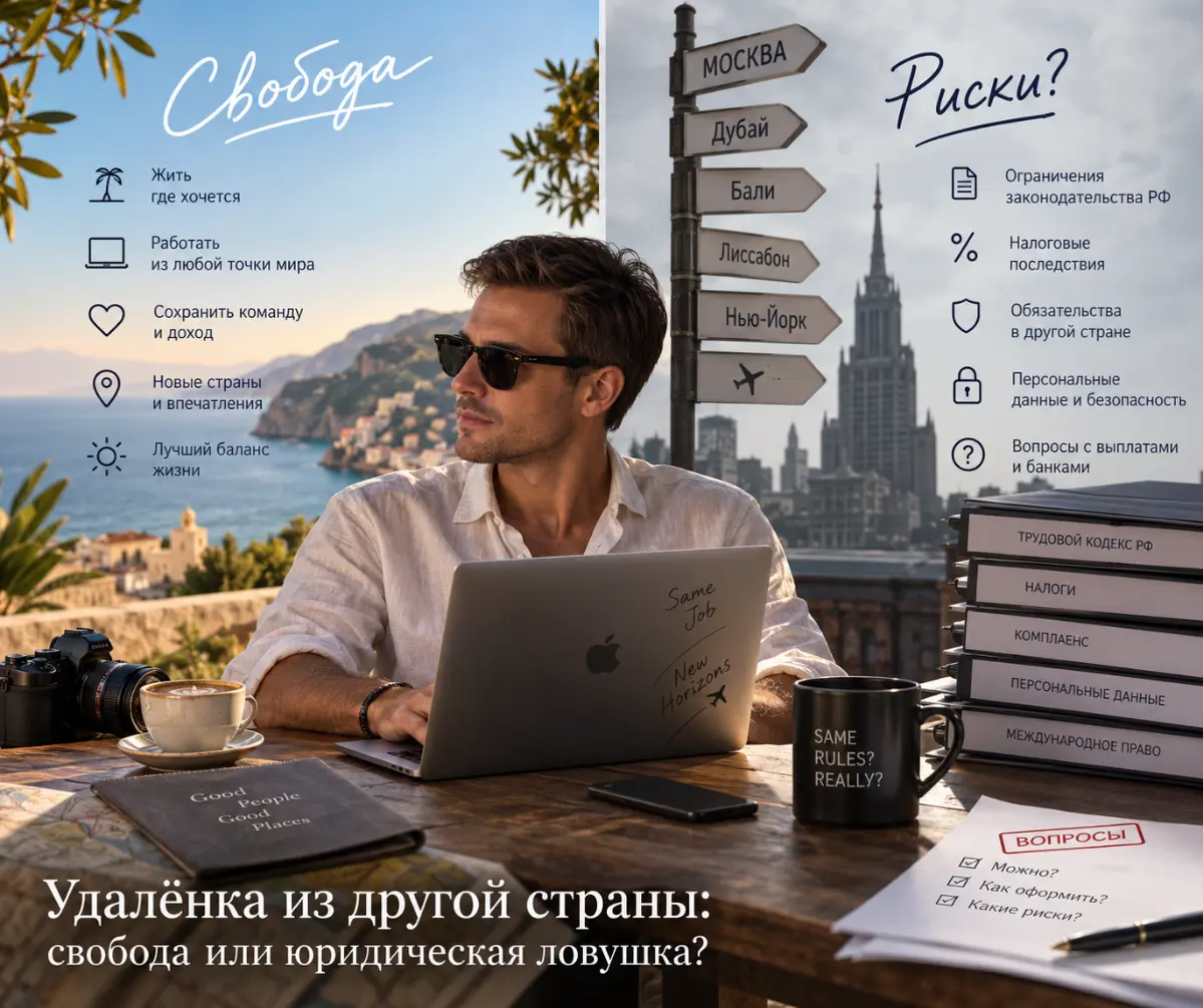 Удалёнка из другой страны: свобода или юридическая ловушка? | Сетка — социальная сеть от hh.ru