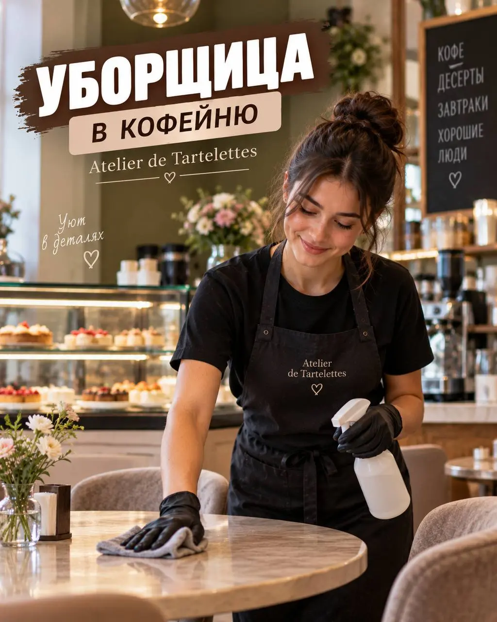 УБОРЩИЦА
100 000₽ - 110 000₽
Atelier de Tartelettes
• Москва, м | Сетка — социальная сеть от hh.ru