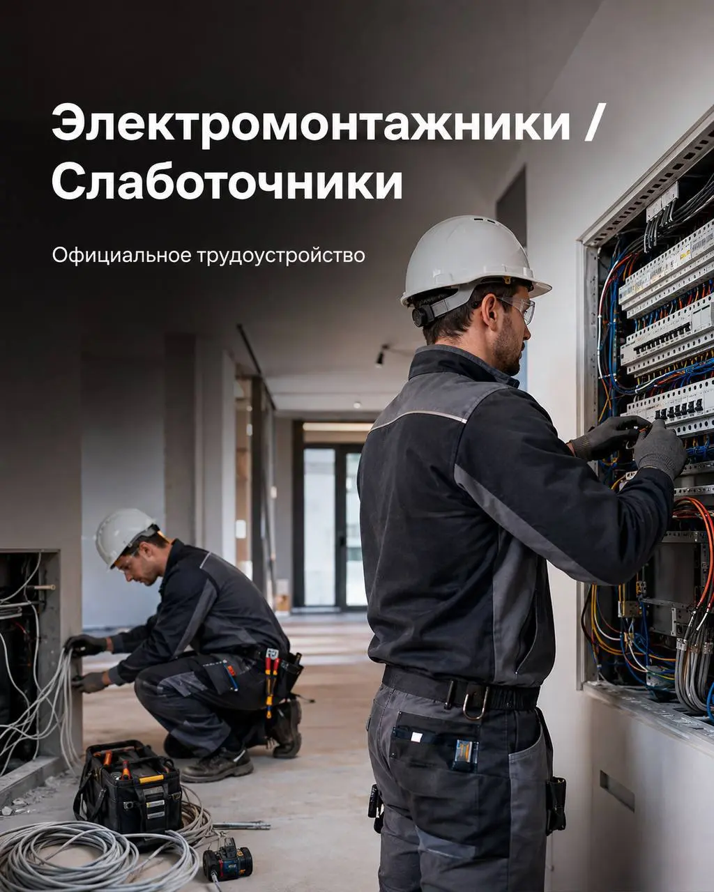 1️⃣ЭЛЕКТРОМОНТАЖНИК,
2️⃣СЛАБОТОЧНИК
От 7 000₽/смена
Прямой работодатель
• Москва
• Строительство
• +79262330518
Полное описание вакансии размещено в Телеграм и Макс | Сетка — социальная сеть от hh.ru