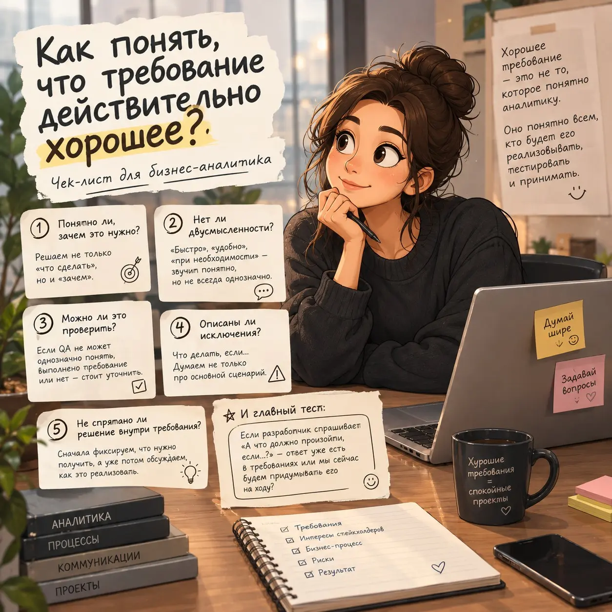 Хорошее требование - это не то, которое понятно аналитику. | Сетка — социальная сеть от hh.ru