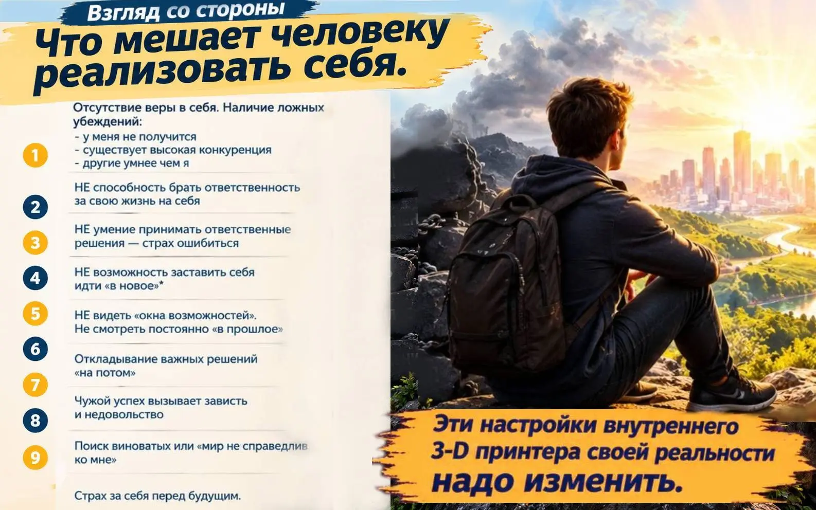 Что мешает человеку реализовать себя.  Взгляд со стороны | Сетка — социальная сеть от hh.ru