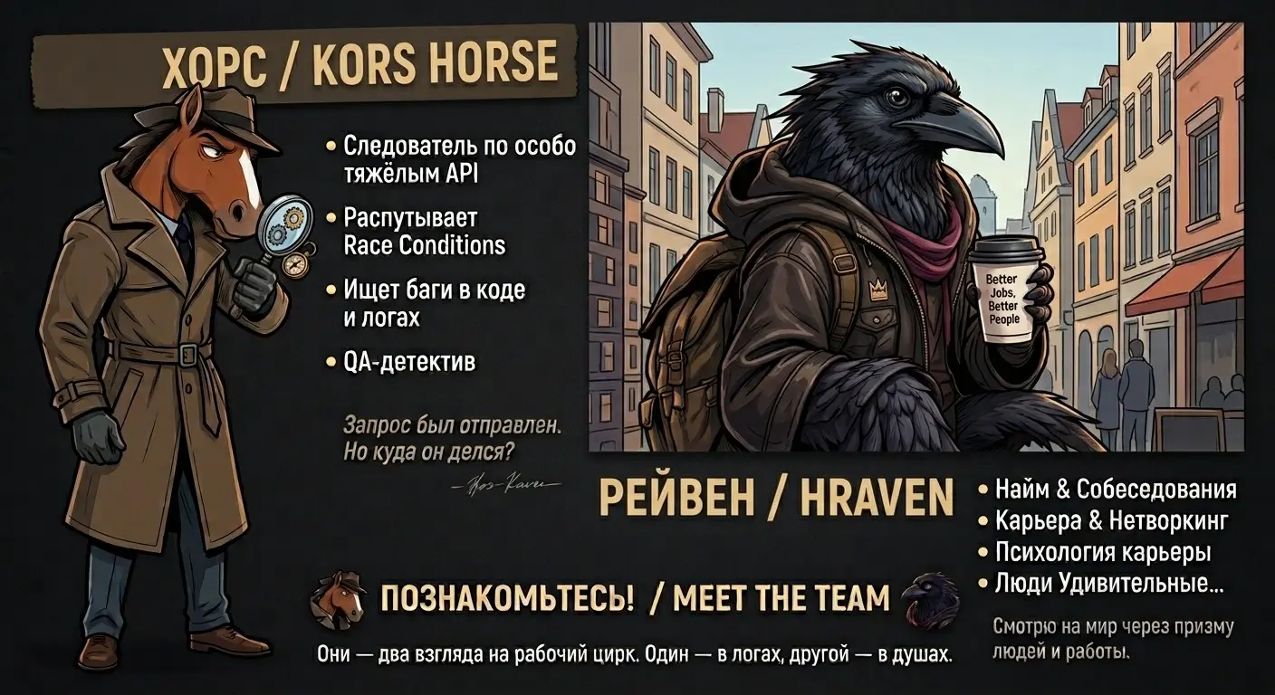 🐴🐦‍⬛ Зачем здесь два персонажа? | Сетка — социальная сеть от hh.ru