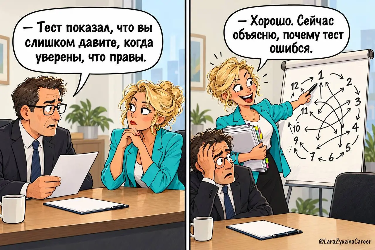 Кажется, я нашла качество, которое можно одновременно записать и в суперсилы, и в профессиональные факапы.
Отлично – хоть где-то оптимизация сработала сразу | Сетка — социальная сеть от hh.ru