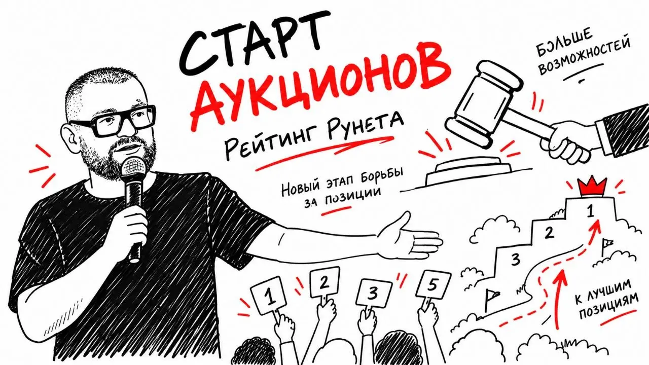 Начало сентября, а значит запустились новые аукционы Рейтинга Рунета на 4 квартал.
Определение победителей начнётся в 14:00 9 сентября | Сетка — социальная сеть от hh.ru