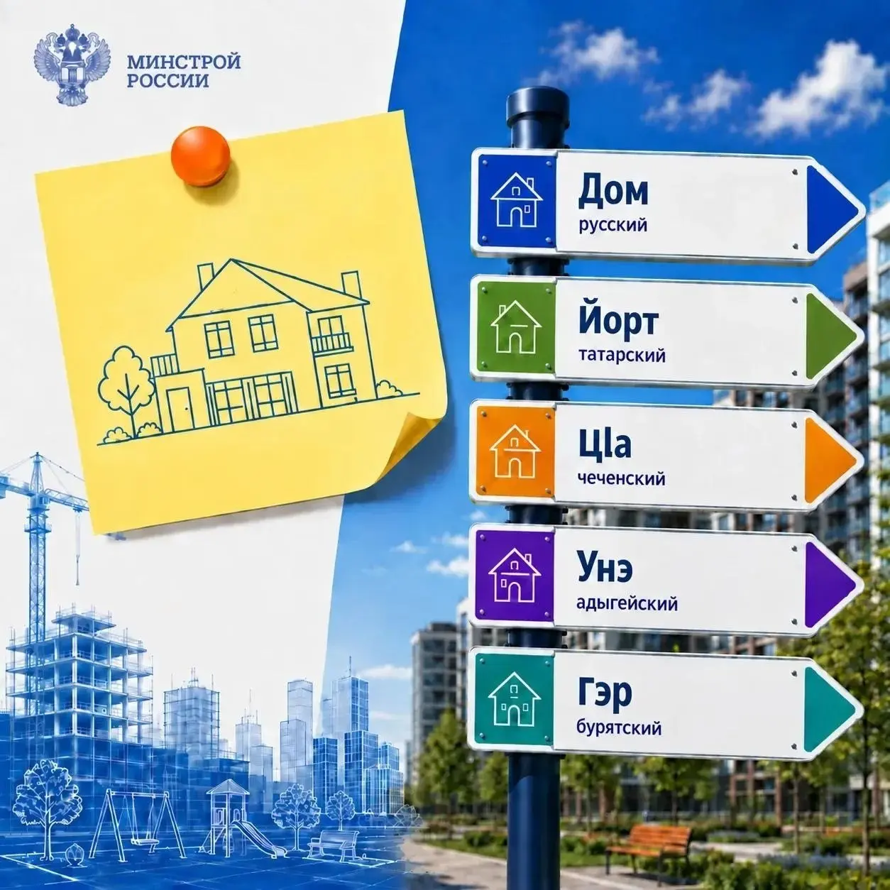 🏠 Дом, школа, парк, город. На разных языках эти слова звучат по-разному, но смысл остается понятным каждому.
В России говорят более чем на 150 языках | Сетка — социальная сеть от hh.ru