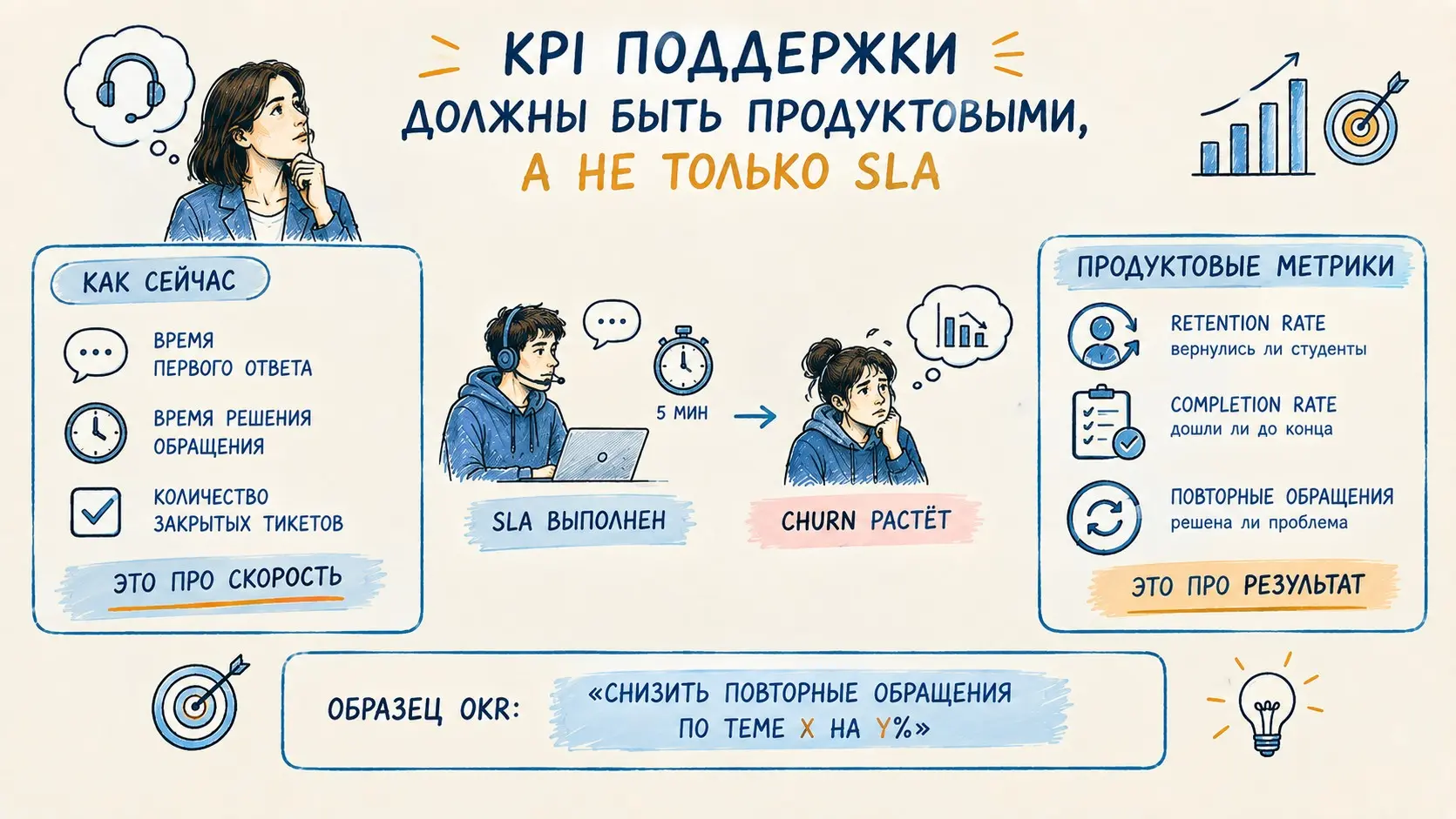 Почему KPI команды должны быть продуктовыми, а не только SLA | Сетка — социальная сеть от hh.ru