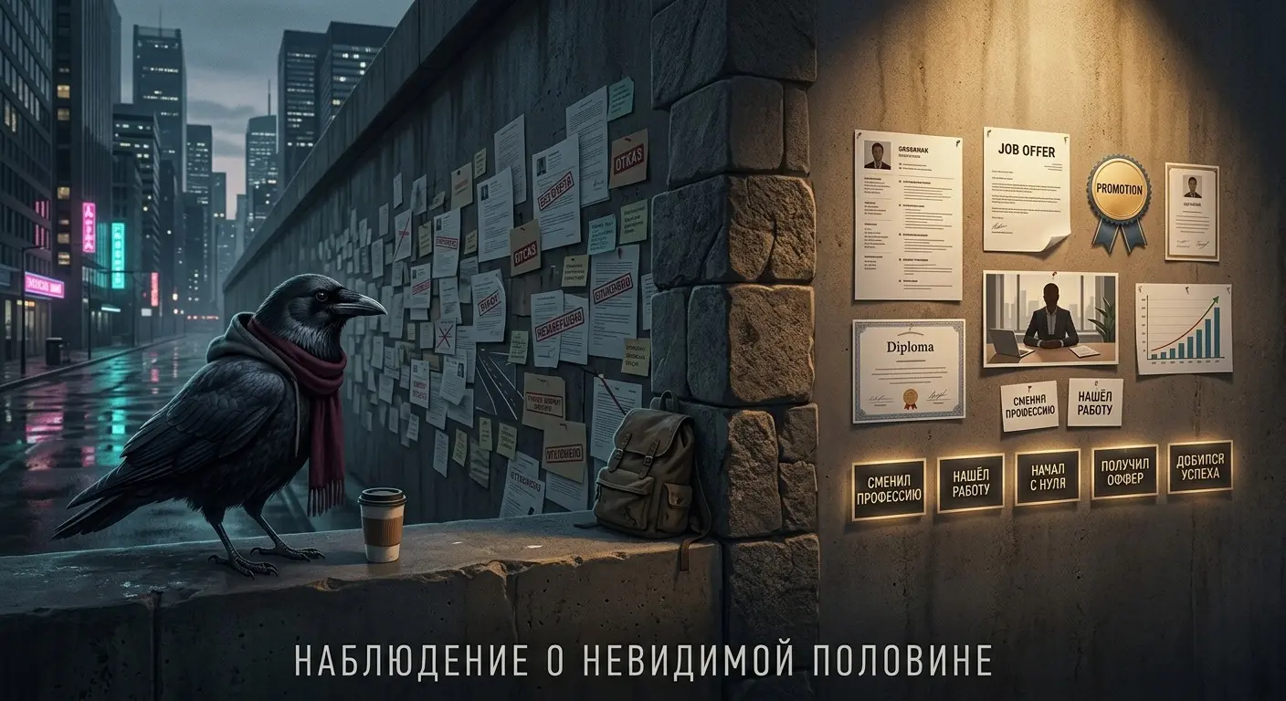 🐦‍⬛ HRaven. Наблюдение о невидимой половине. | Сетка — социальная сеть от hh.ru