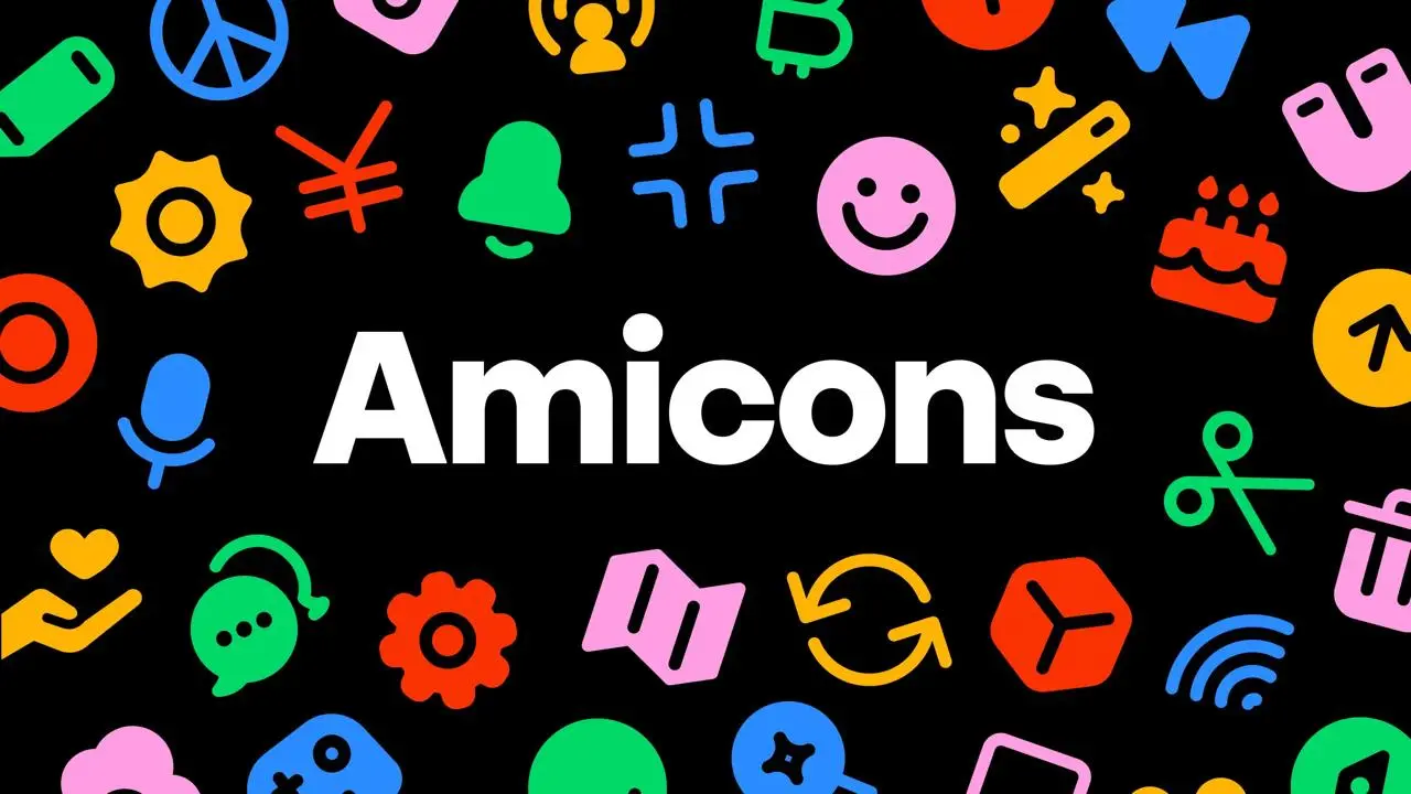 Amicons. Набор из 760 векторных иконок в нескольких вариантах оформления: сплошная и контурная заливка, плюс два стиля — округлый и острый. Всего 3040 вариантов. Доступно в Figma и SVG | Сетка — социальная сеть от hh.ru