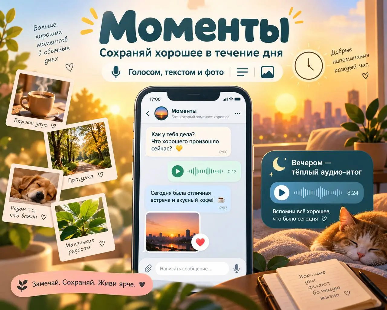А вы вообще помните, что хорошего было у вас вчера? Не что сделали по работе, не какие проблемы решили и не что ещё осталось в списке задач, а именно — что было хорошего?
Я поймал себя на мысли, что о... | Сетка — социальная сеть от hh.ru