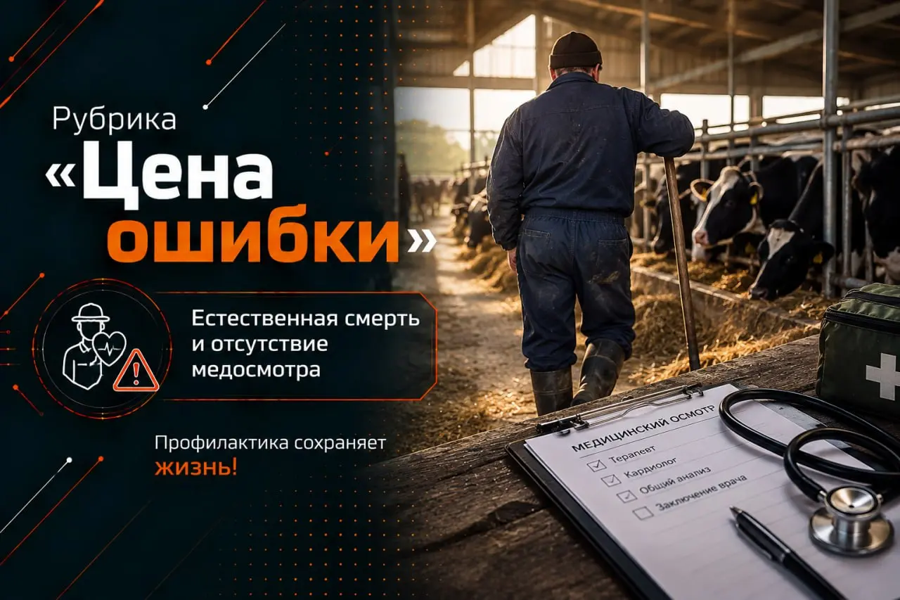 📱 Рубрика «Цена ошибки»: естественная смерть и отсутствие медосмотра
ГИТ завершила расследование несчастного случая, произошедшего с животноводом | Сетка — социальная сеть от hh.ru