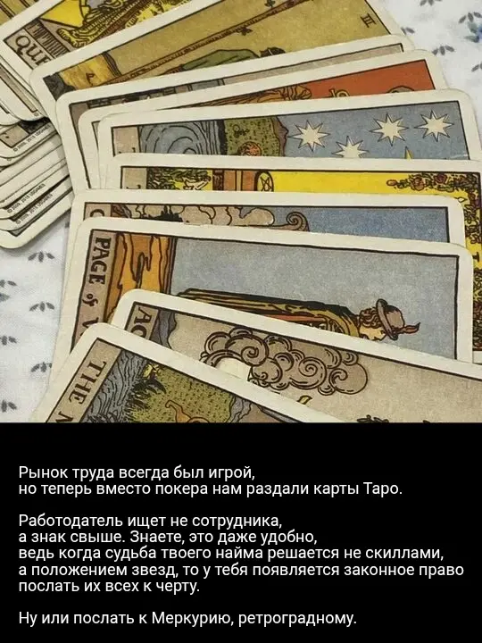 Рынок труда - карты ТАРО | Сетка — социальная сеть от hh.ru