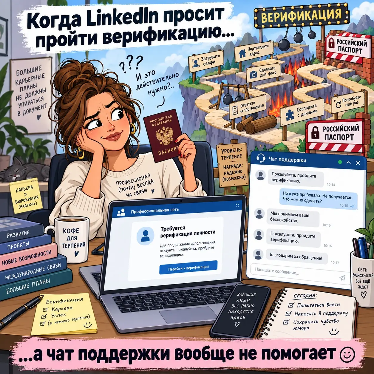 Нужен коллективный разум: как пройти верификацию LinkedIn? | Сетка — социальная сеть от hh.ru