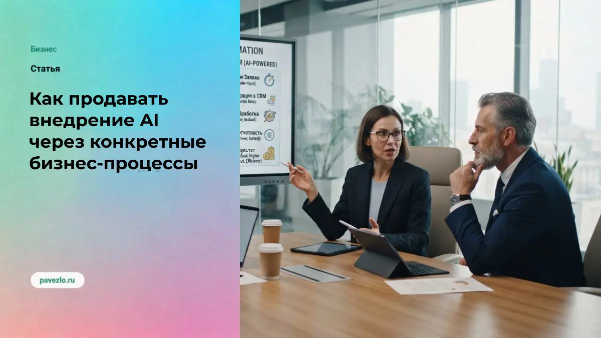 Как продавать внедрение AI через конкретные бизнес-процессы | Сетка — социальная сеть от hh.ru