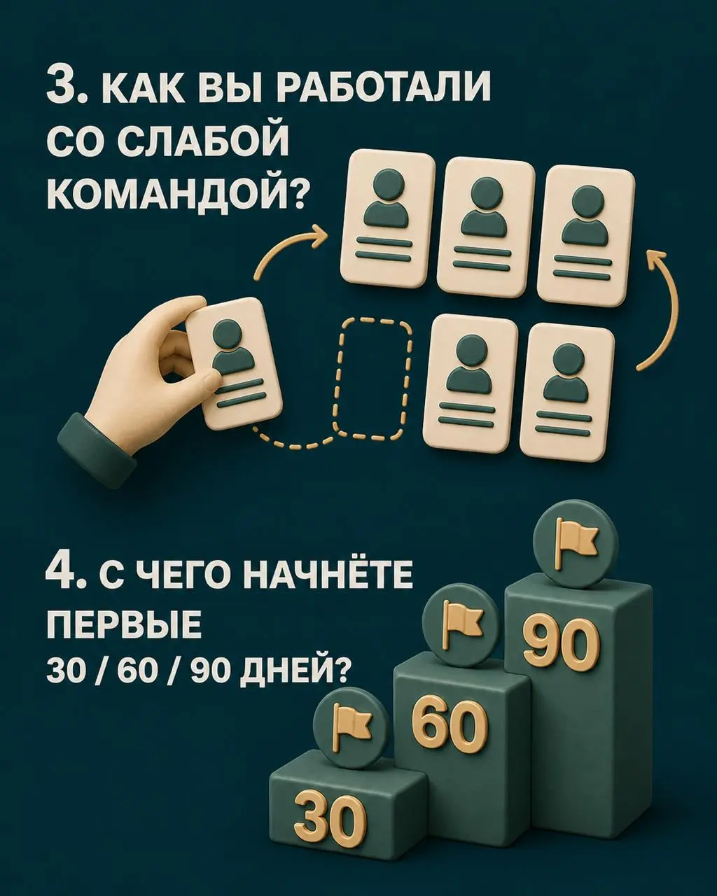 ✅Управленца сложно оценить вопросами только о количестве сотрудников и выполнении плана. Важно понять, как человек принимает решения, работает с неопределённостью и влияет на команду | Сетка — социальная сеть от hh.ru