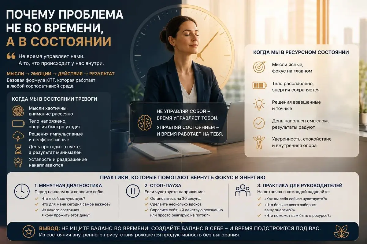 Почему проблема не во времени, а в состоянии | Сетка — социальная сеть от hh.ru