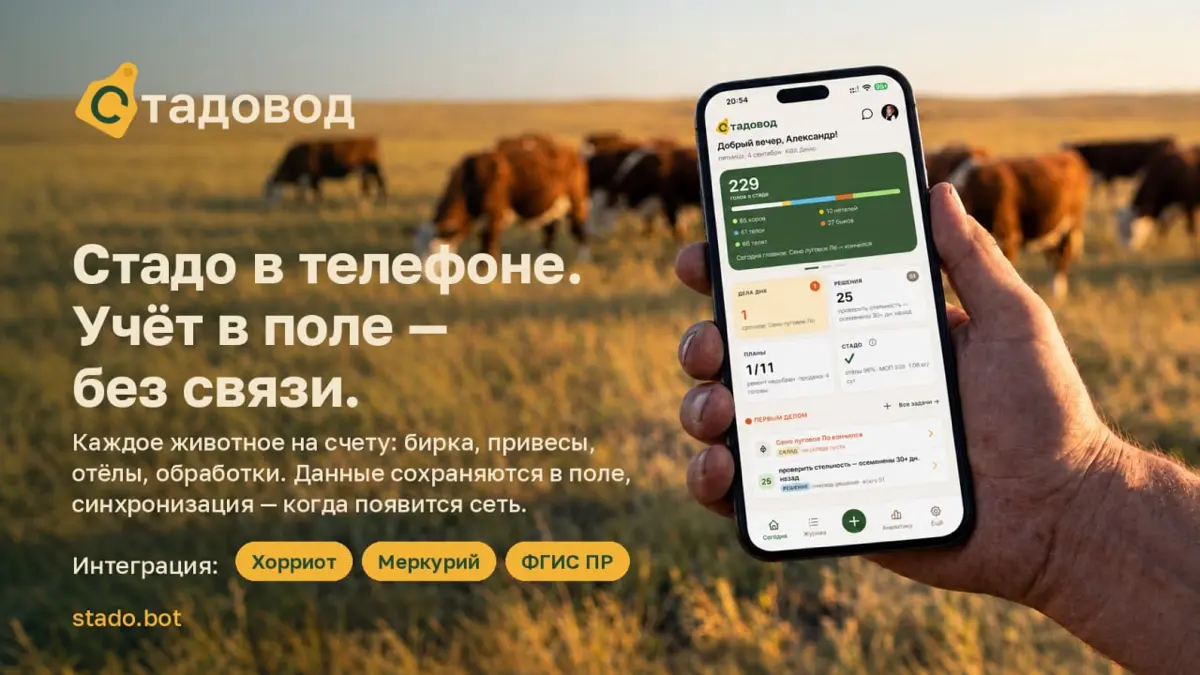 Стадовод. Журнал стада в телефоне | Сетка — социальная сеть от hh.ru