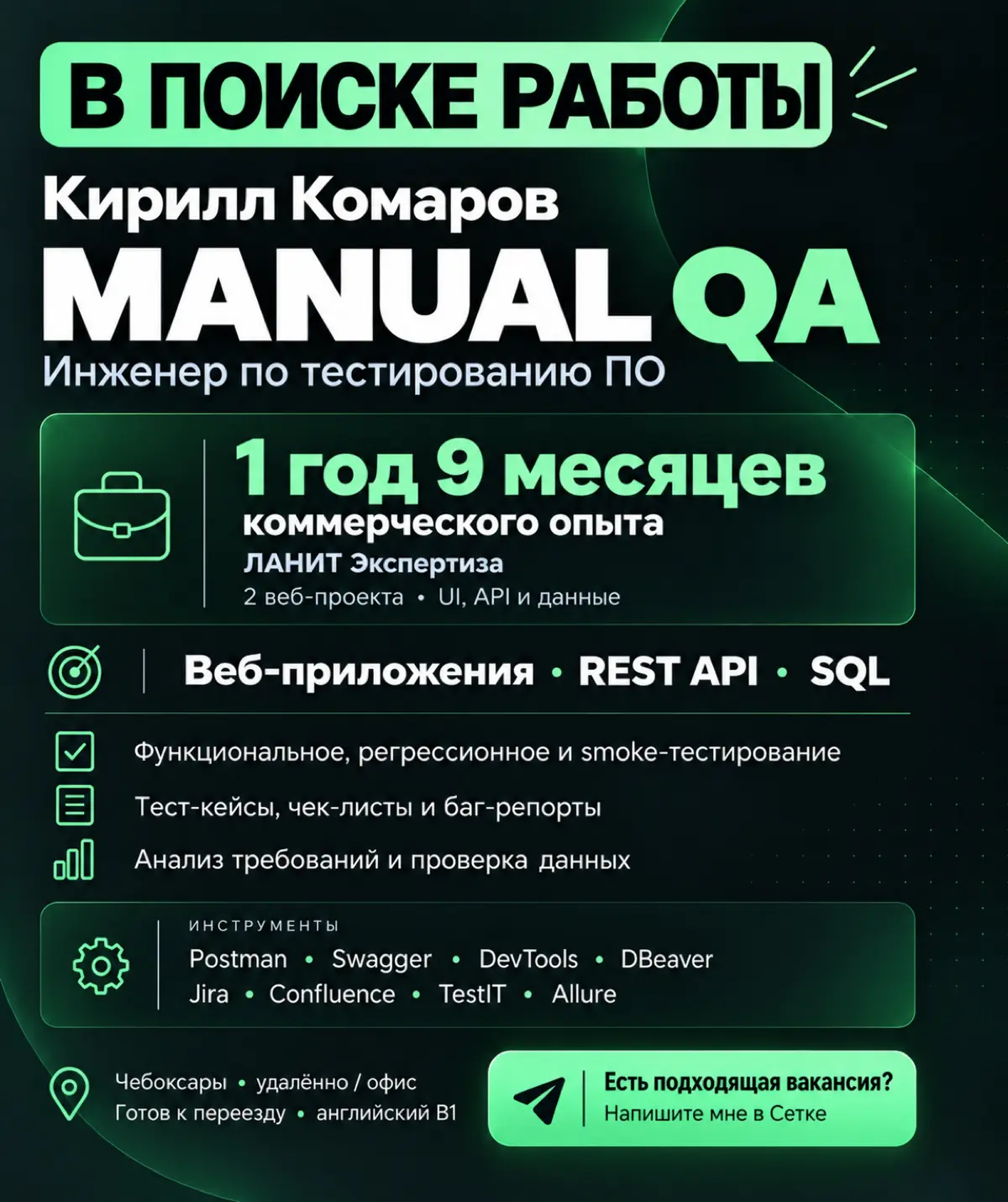 Ищу работу | Сетка — социальная сеть от hh.ru